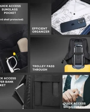 Hybrido Drakos Anti Theft Tech Backpack with Cooler (Blue)